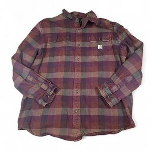 Carhartt Men’s Loose Fit Heavyweight Flannel Long-Sleeve Plaid Shirt Size XL